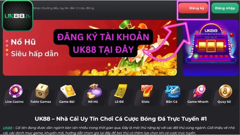 Đăng ký tài khoản UK88